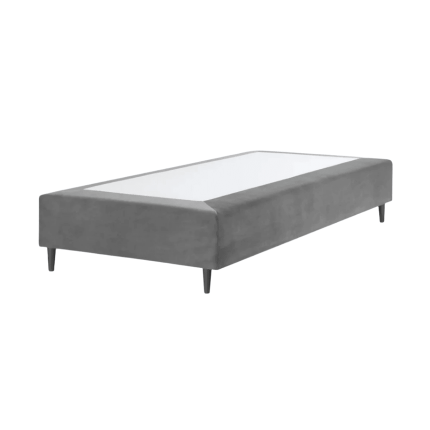 Whale velvet bed frame 90x200 with black legs