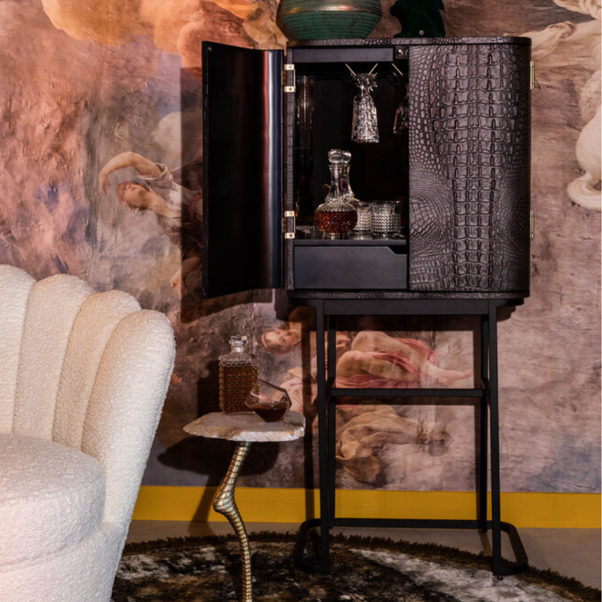 Ava Morgana textilbőr bárszekrény