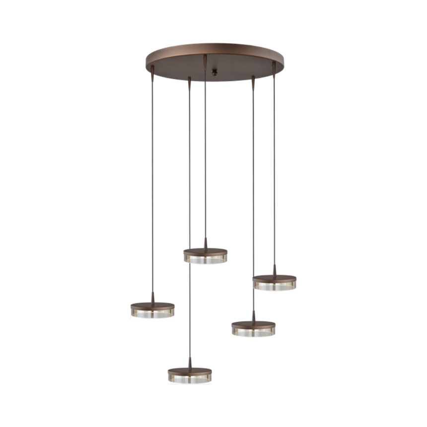 Imperia glass dark brown pendant lamp