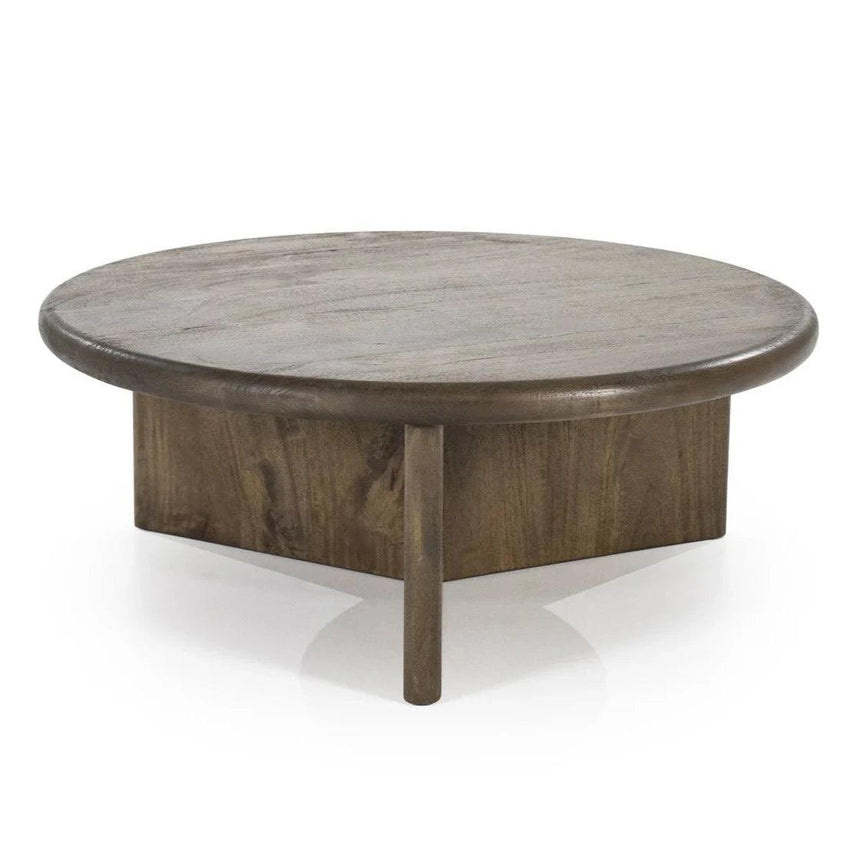 Leoti wooden coffee table Ø80