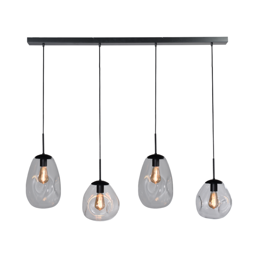 Lava 4 izzós átlátszó üveg függőlámpa
