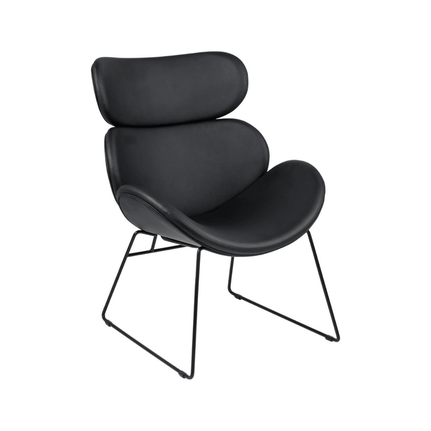 Cazar textile leather chair with black legs