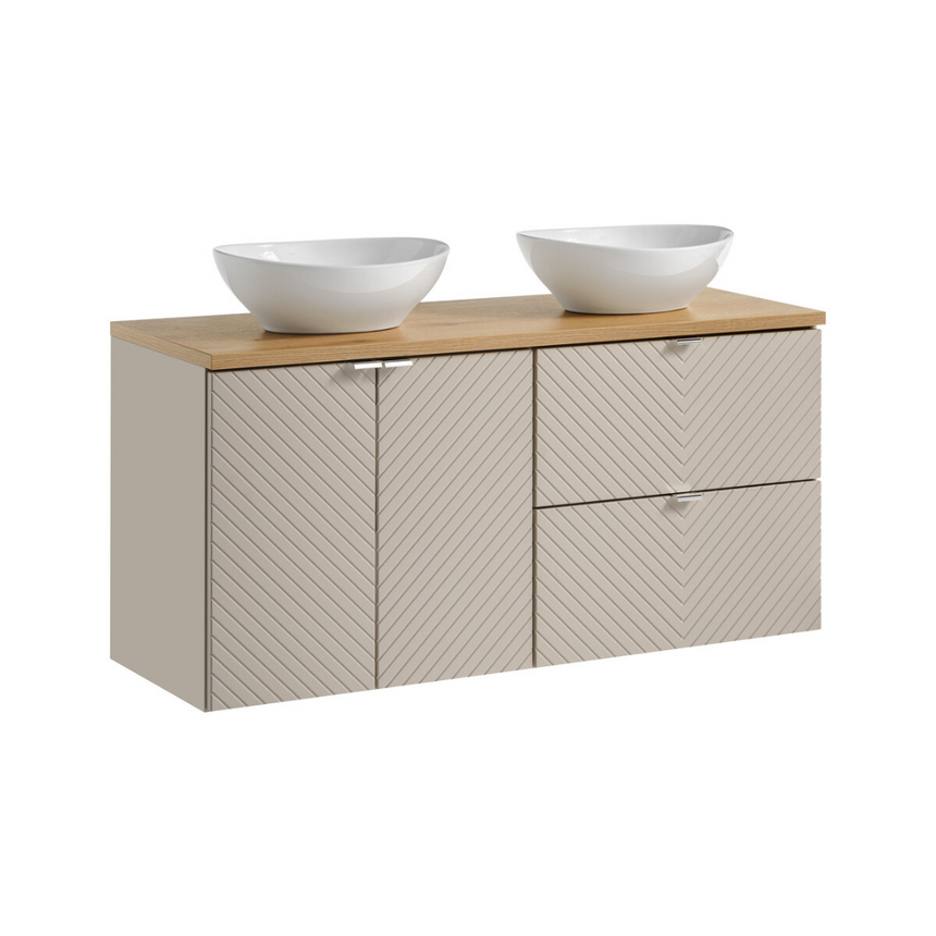 Baggy woven chenille pouf