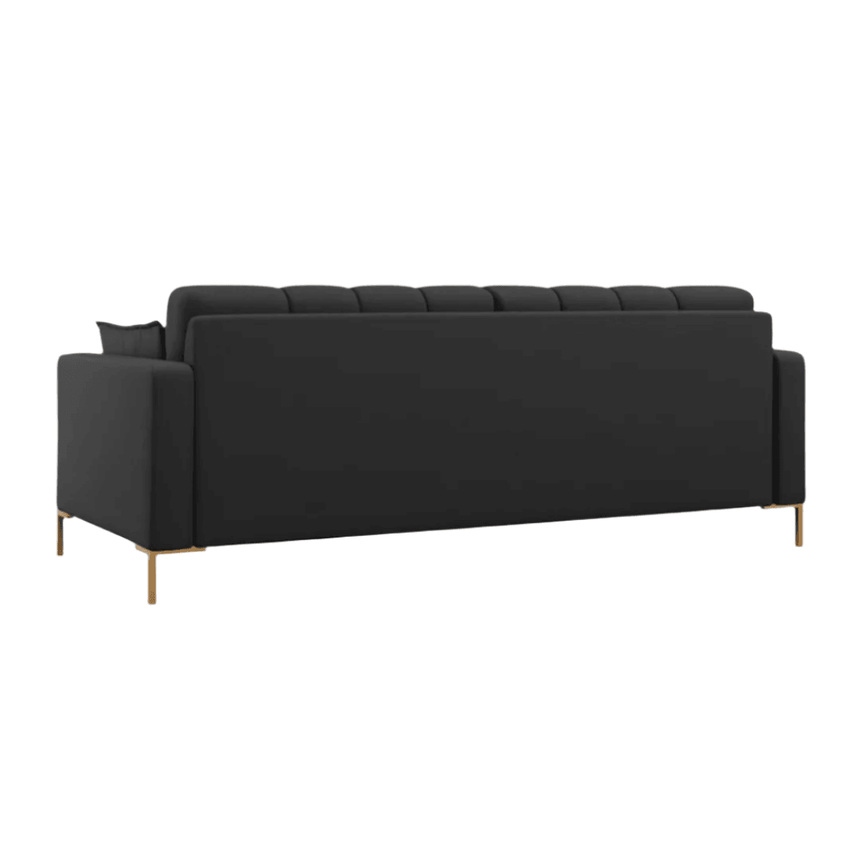 Mamaia 3 személyes szövet kanapé arany lábbal