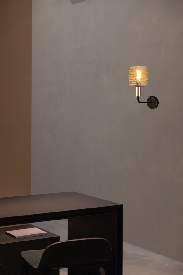 Bounty Uplight glass wall lamp with gold base