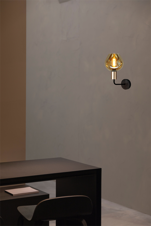 Bounty Uplight glass wall lamp with gold base