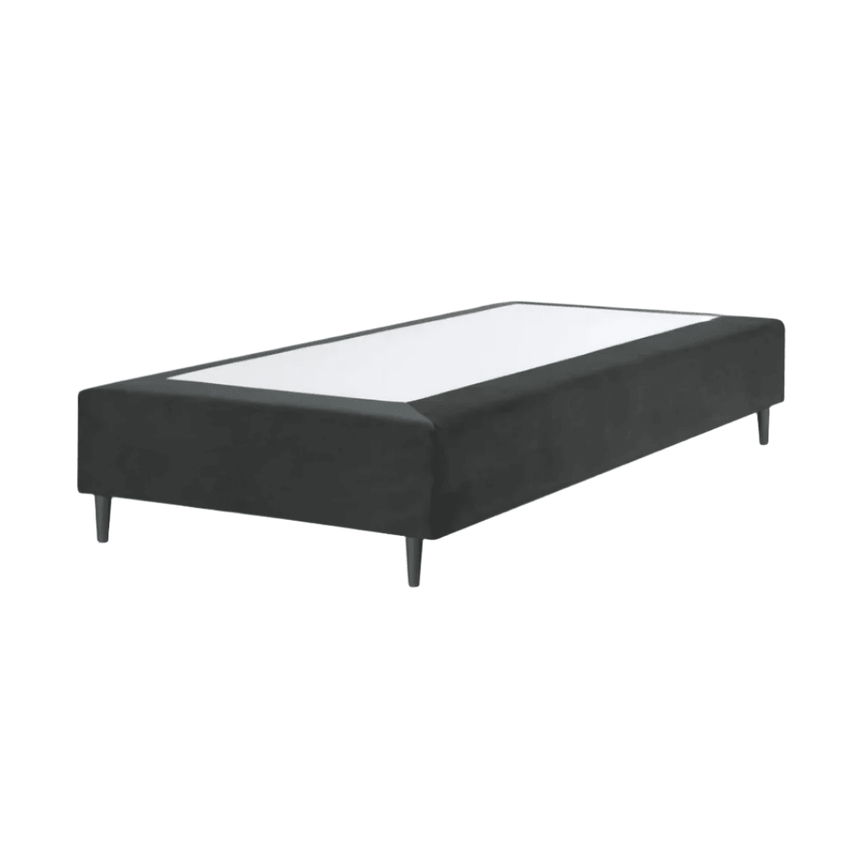 Whale velvet bed frame 90x200 with black legs