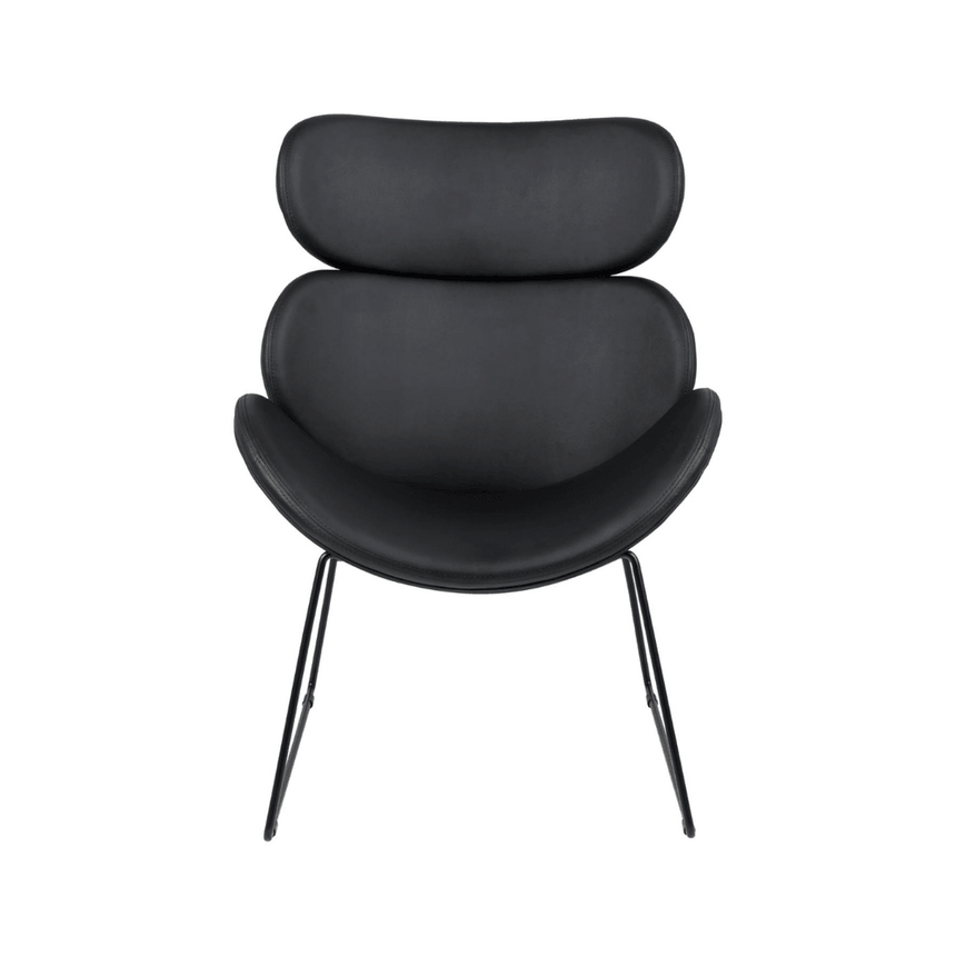 Cazar textile leather chair with black legs