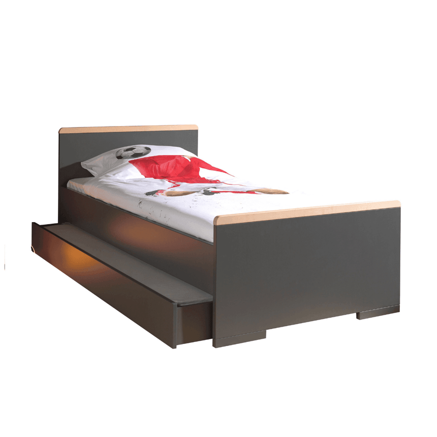 London wooden children's bed 90x200 with bed linen holder