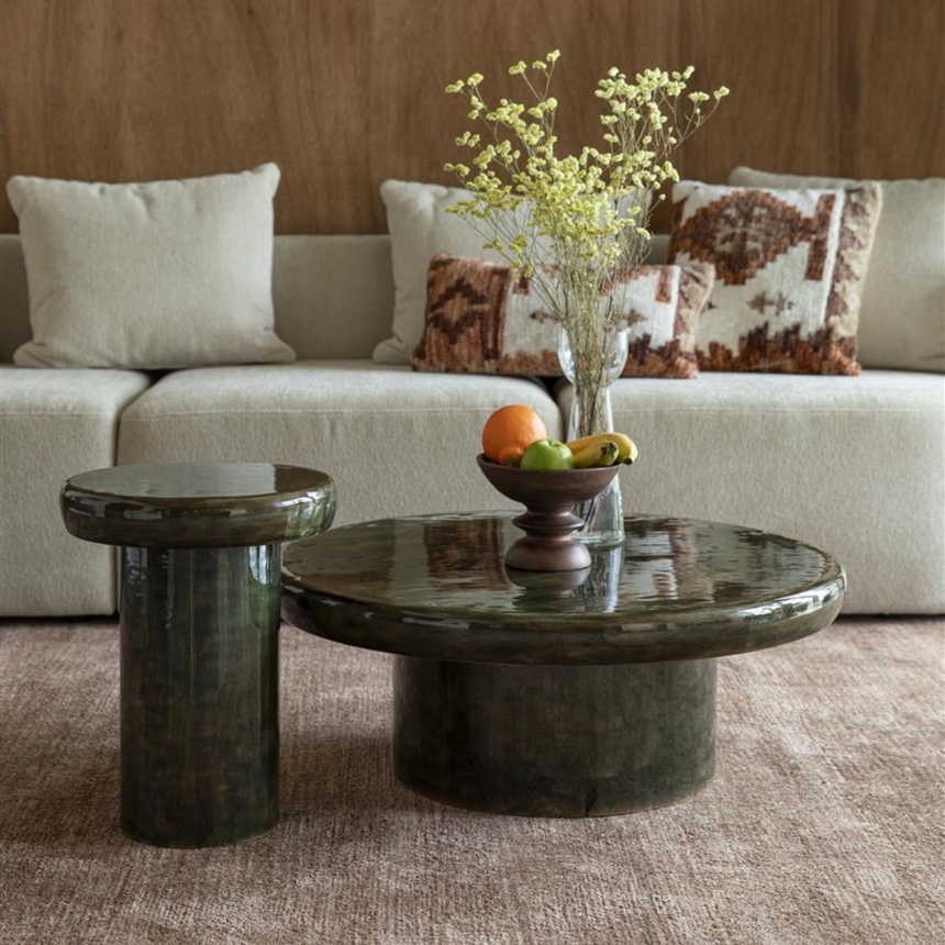 Mush wooden storage table Ø45