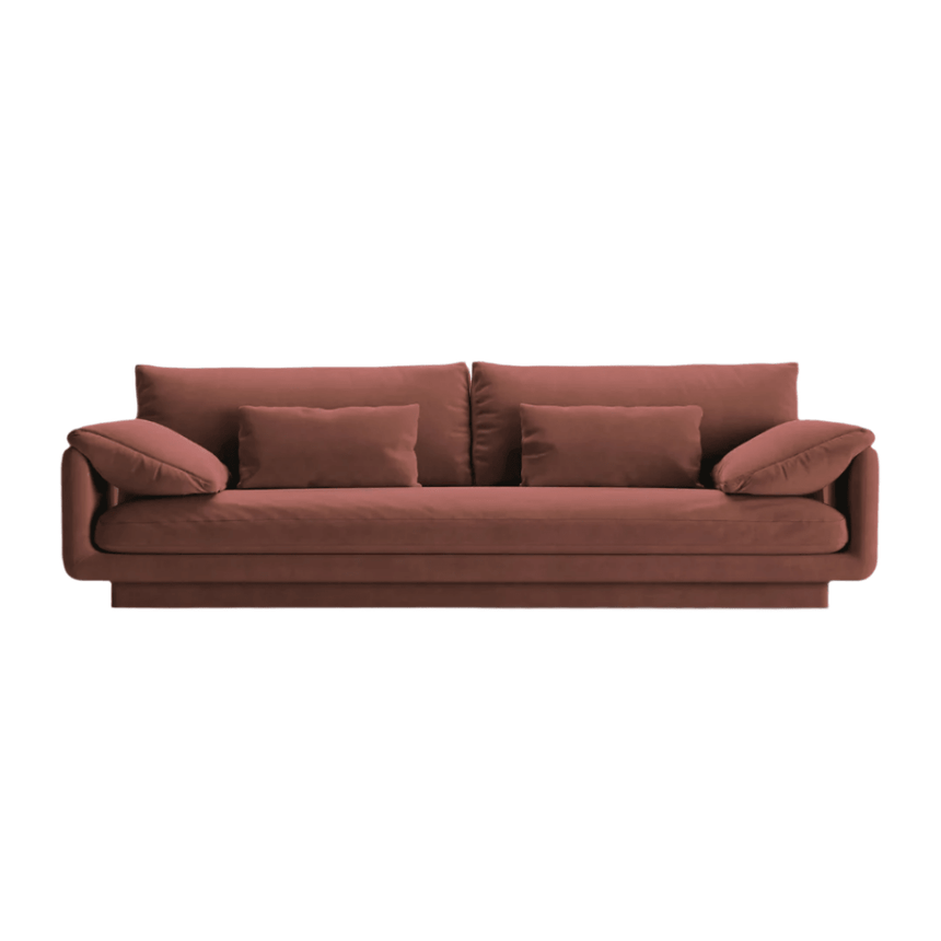 Torino 4-seater velvet sofa