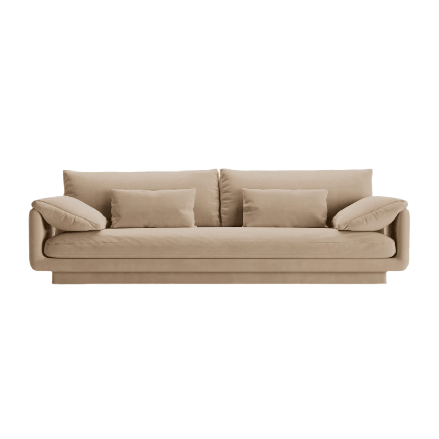 Torino 4-seater velvet sofa