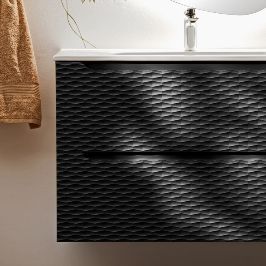 Baggy woven chenille pouf