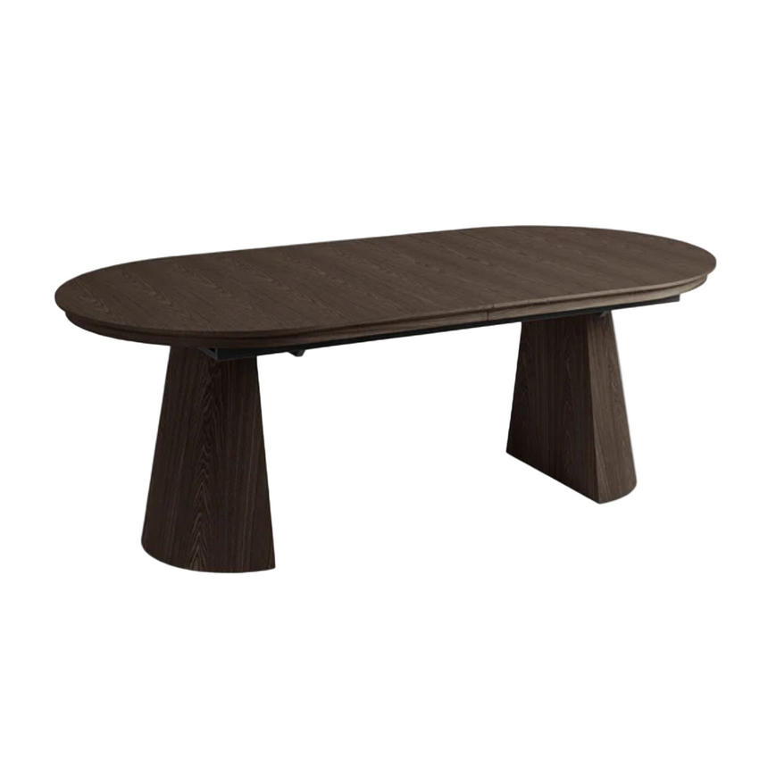Mana extendable wooden dining table with natural legs