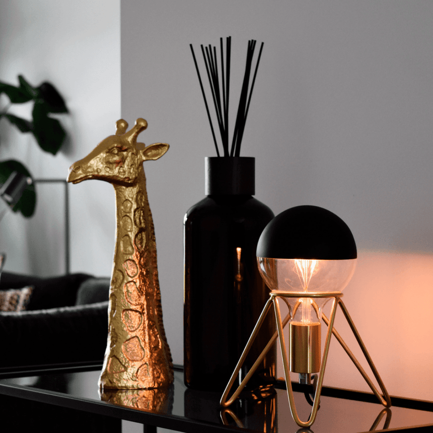 Top mirror G125 Black Straight bulb, LED E27