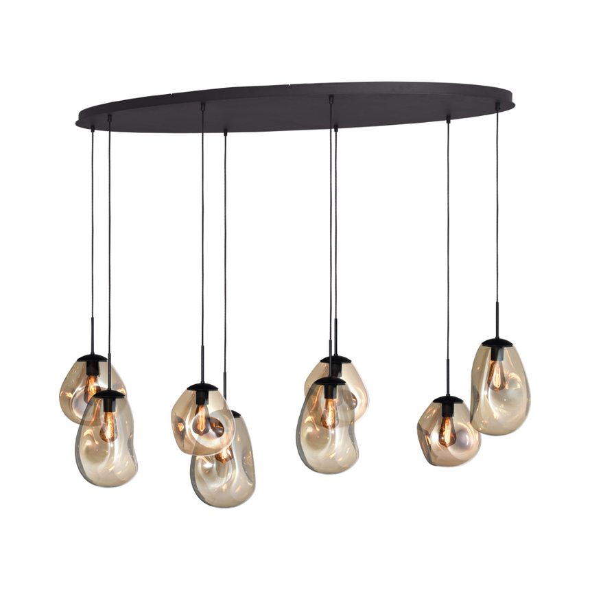 Lava 8 izzós arany üveg függőlámpa