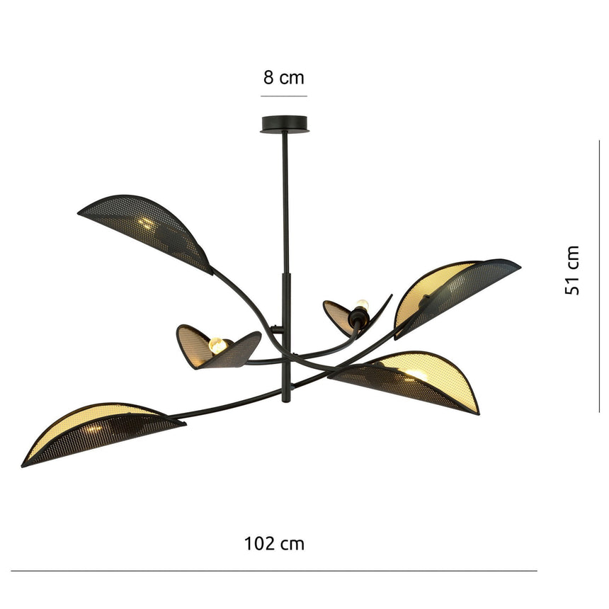 Lotus 6 fém függőlámpa