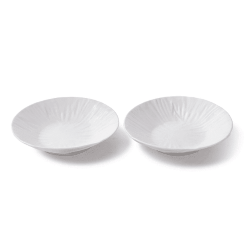 Packed porcelain deep plate set