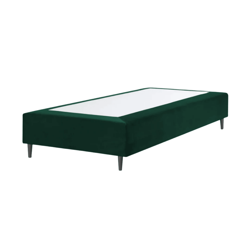 Whale velvet bed frame 90x200 with black legs