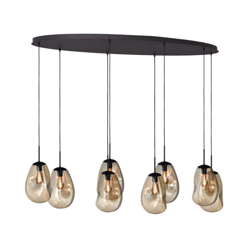 Lava 8 izzós arany üveg függőlámpa