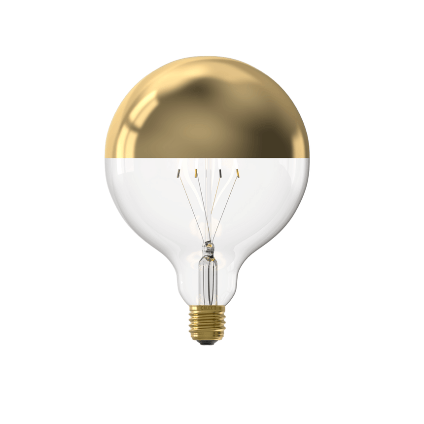 Led Top mirror G125 Gold Straight bulb, LED E27