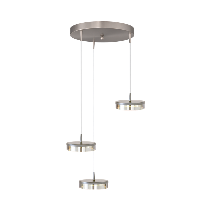 Imperia glass nickel pendant lamp