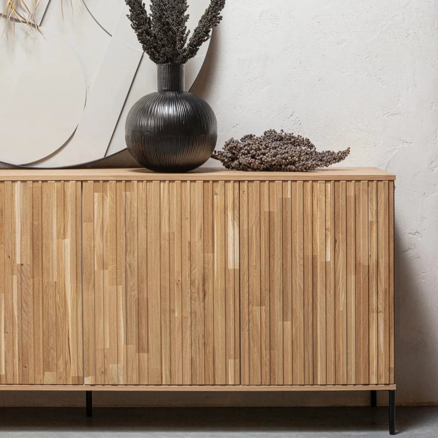 New Gravure 4-door wooden chest of drawers