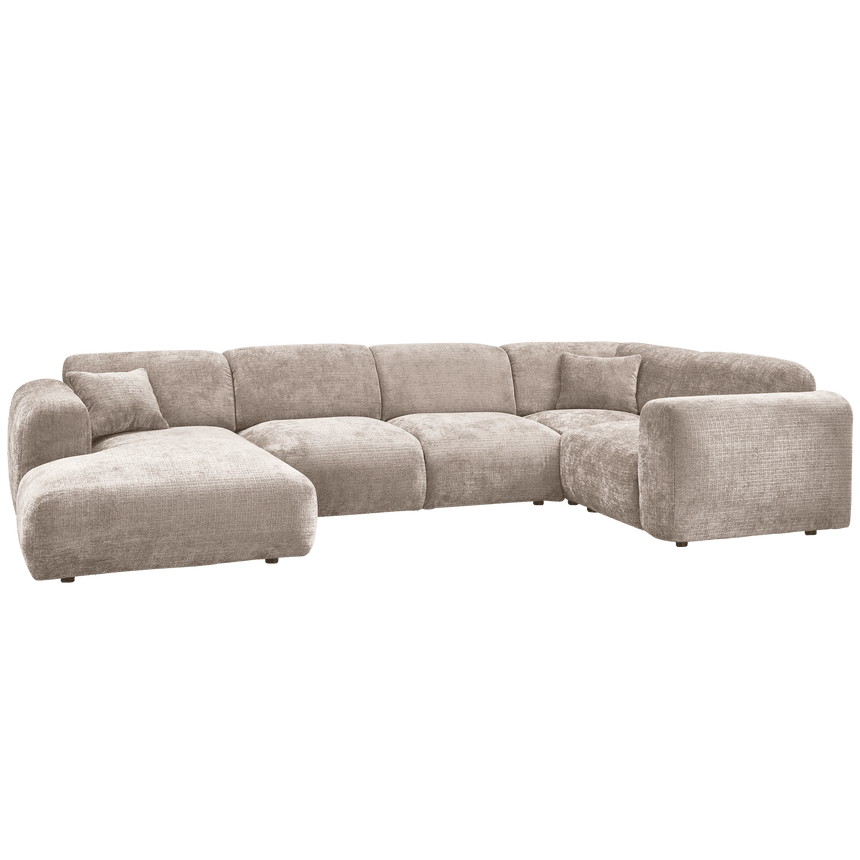 Cloud U alakú zsenília kanapé jobbos