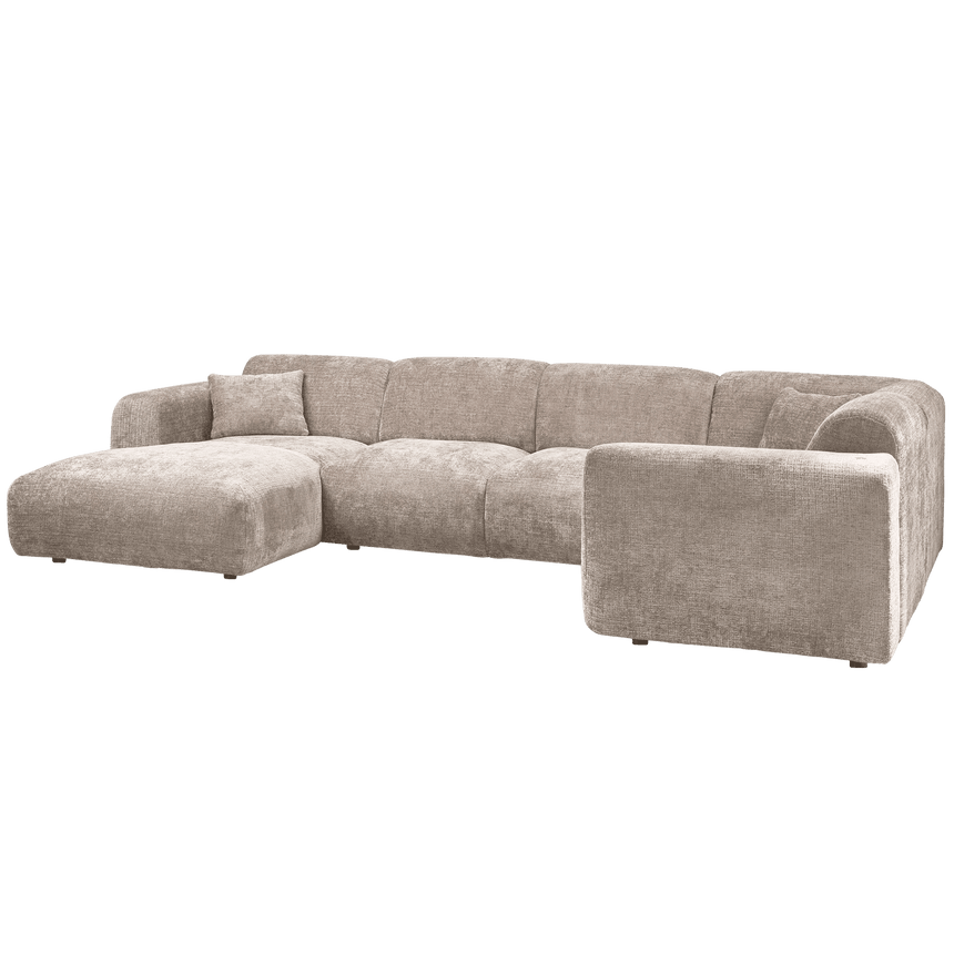 Cloud U alakú zsenília kanapé jobbos