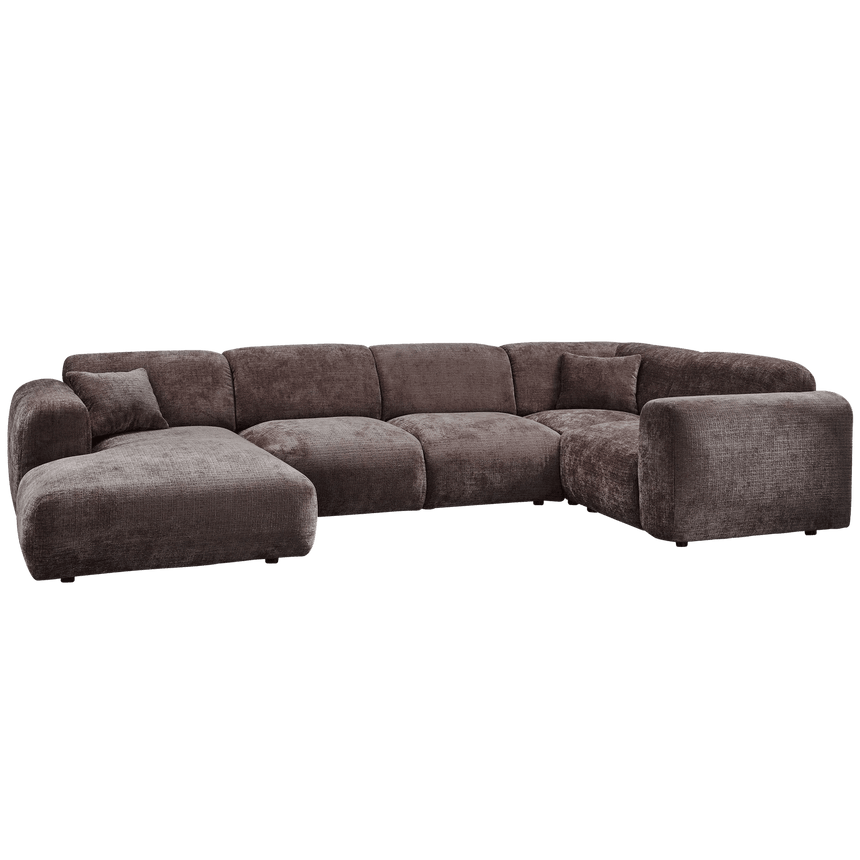 Cloud U alakú zsenília kanapé jobbos