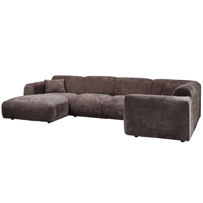 Cloud U alakú zsenília kanapé jobbos