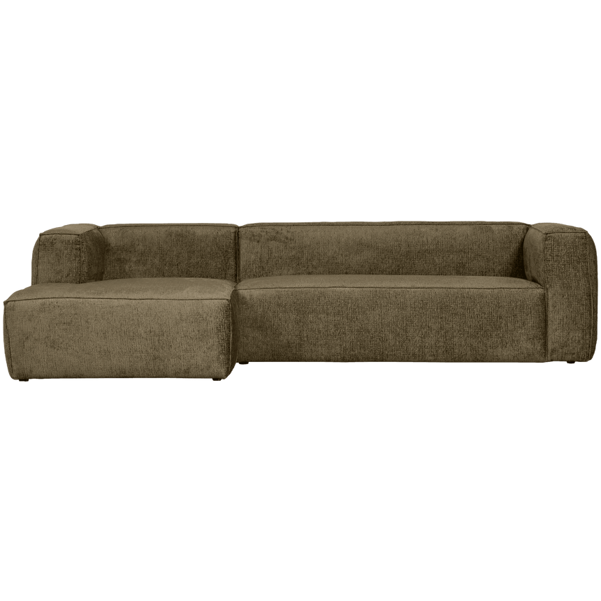 Bean strukturált bársony kanapé bal ottomános