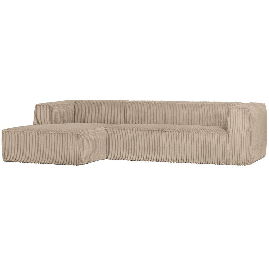 Bean corduroy sofa left ottoman
