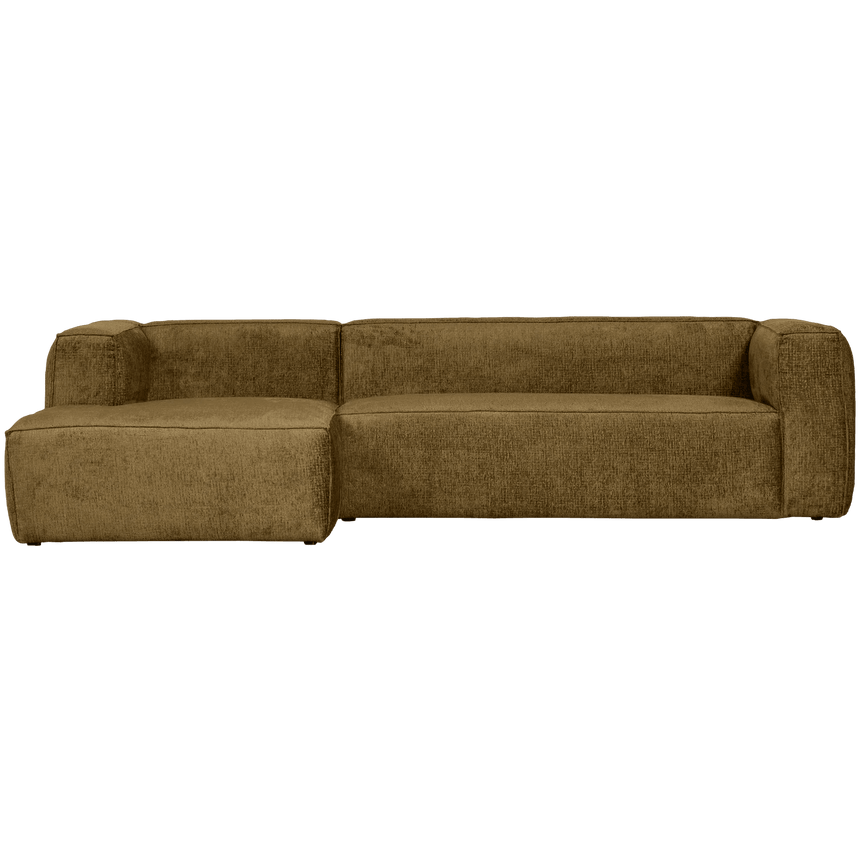 Bean strukturált bársony kanapé bal ottomános