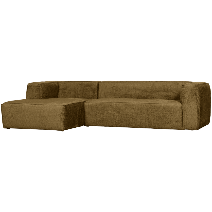 Bean strukturált bársony kanapé bal ottomános