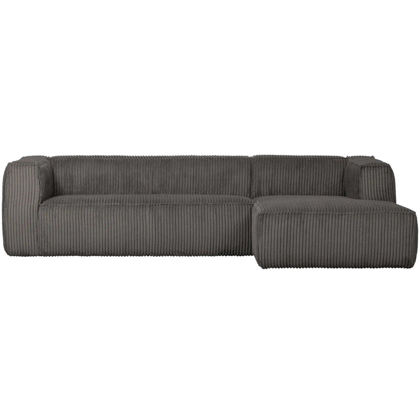 Bean corduroy sofa with right ottoman