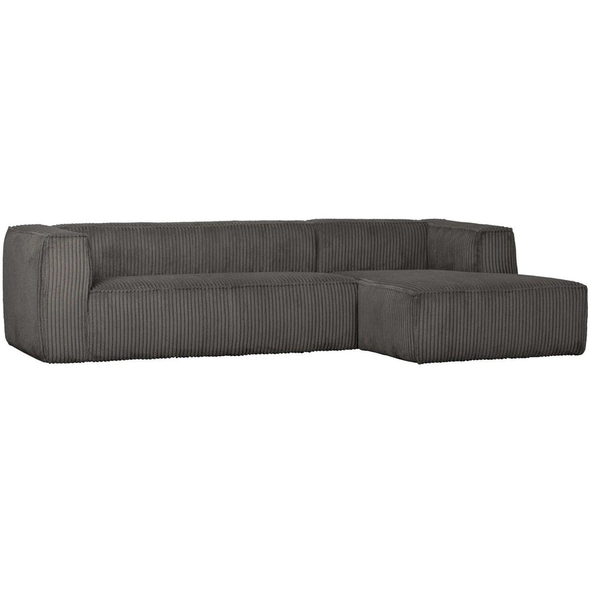 Bean corduroy sofa with right ottoman