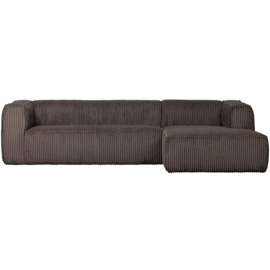 Bean corduroy sofa with right ottoman