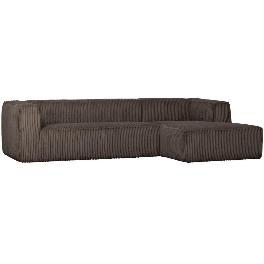 Bean corduroy sofa with right ottoman