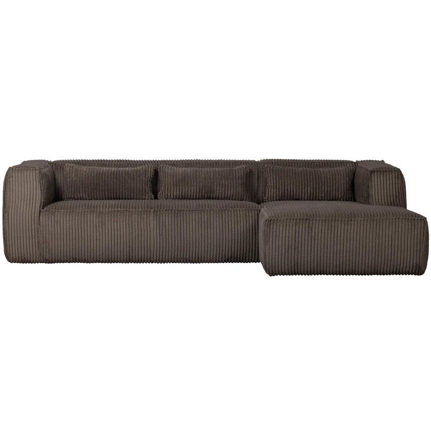 Bean corduroy sofa with right ottoman