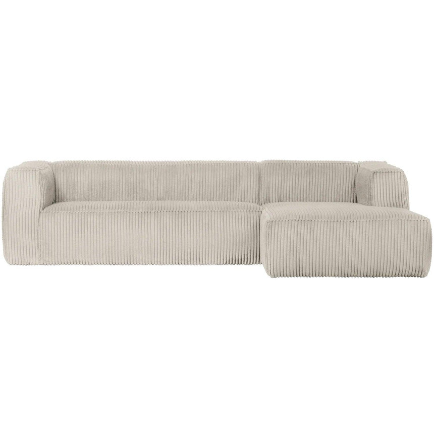 Bean corduroy sofa with right ottoman