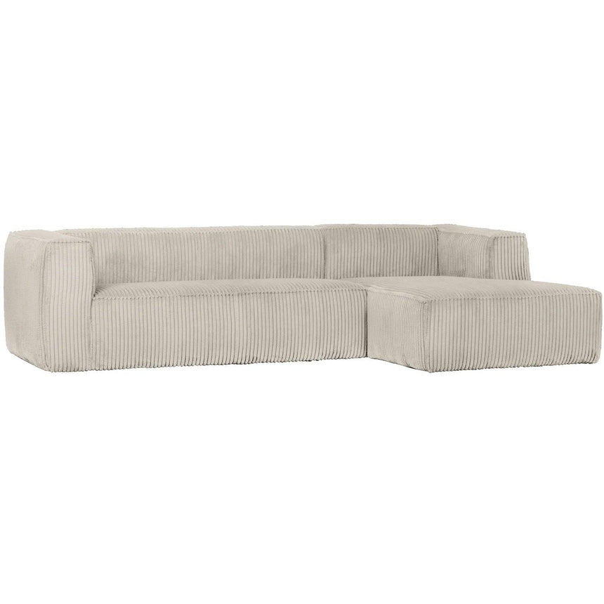 Bean corduroy sofa with right ottoman