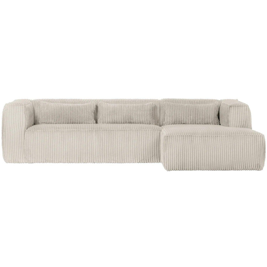 Bean corduroy sofa with right ottoman