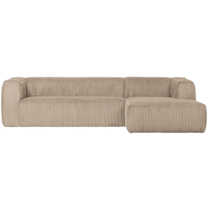Bean corduroy sofa with right ottoman
