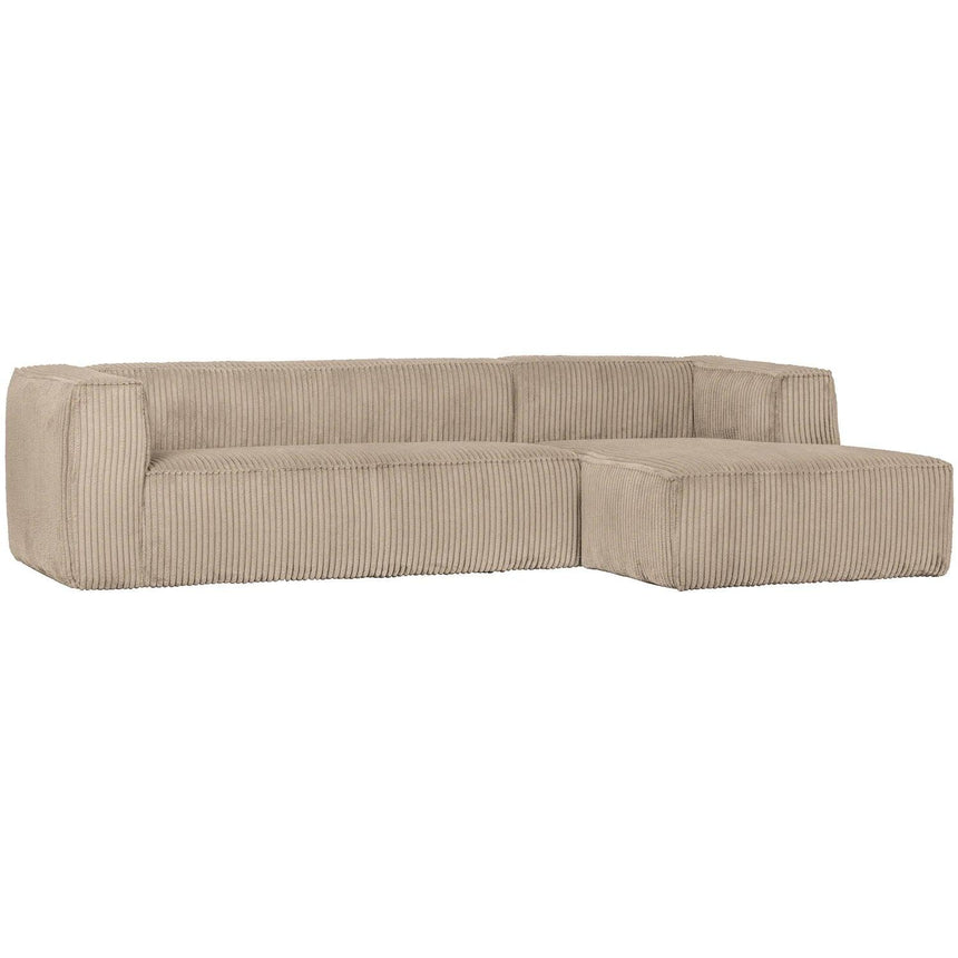 Bean corduroy sofa with right ottoman