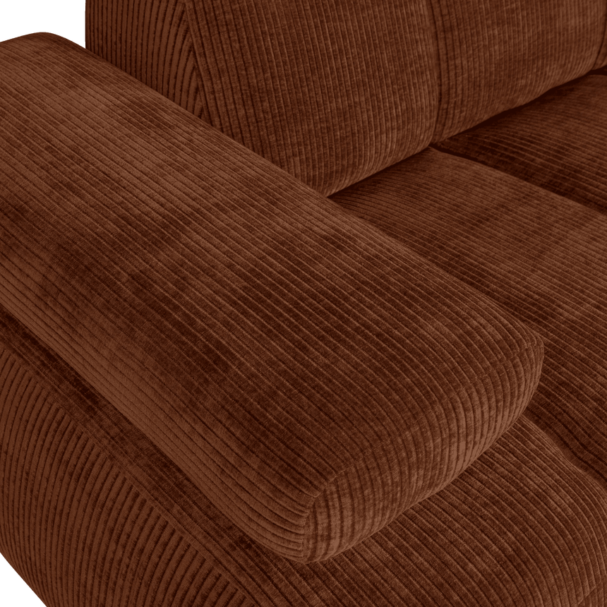 Mojo balos kordbársony 1.5 személyes kanapéelem