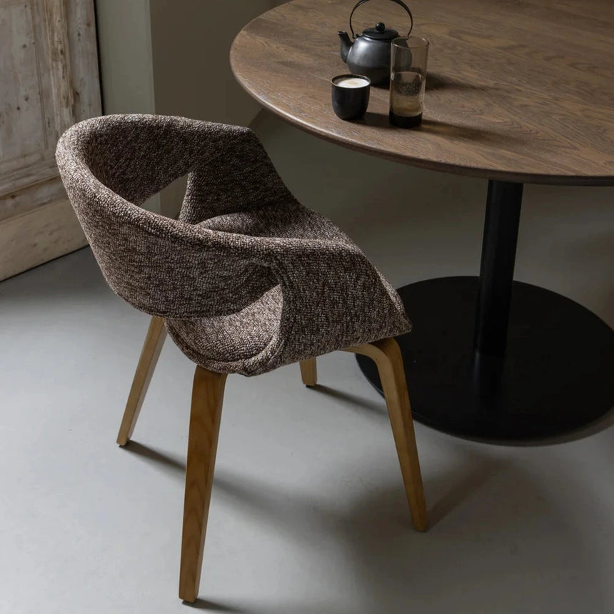 Yossi szövet szék natúr fa lábbal