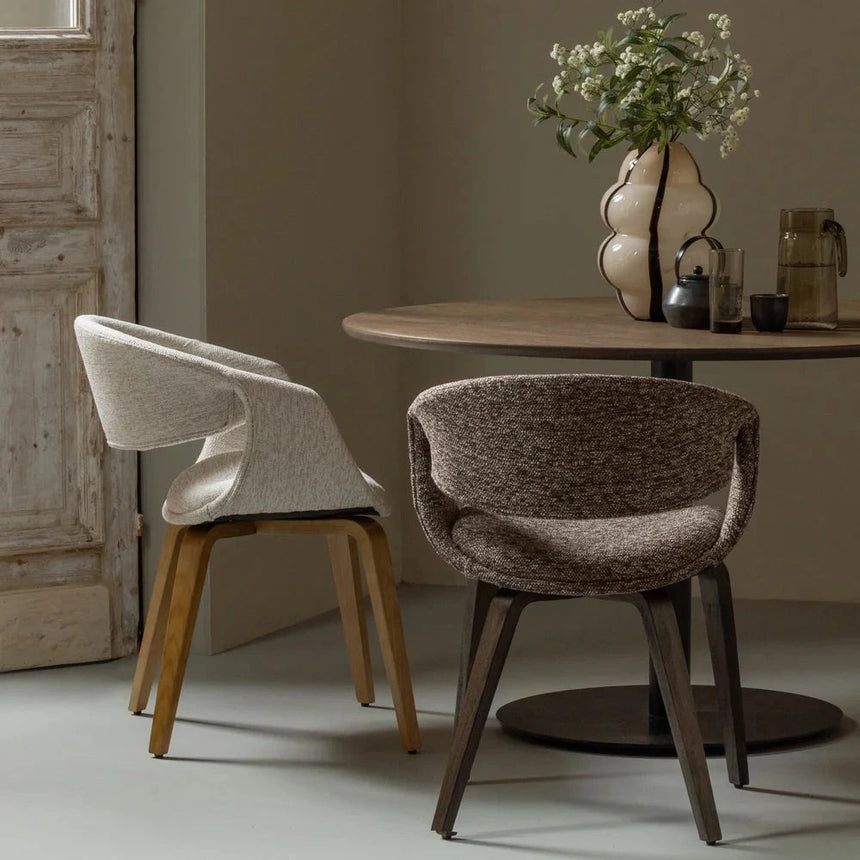 Yossi szövet szék natúr fa lábbal