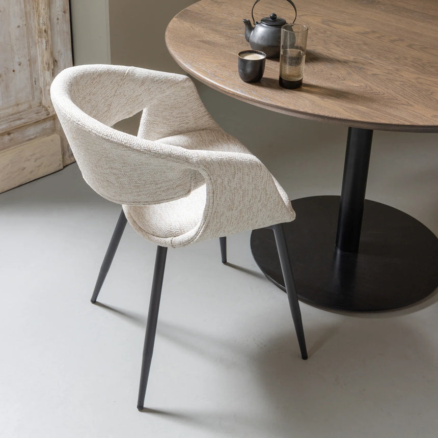 Yossi szövet szék fekete fém lábbal