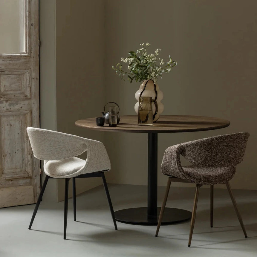 Yossi szövet szék barna fém lábbal